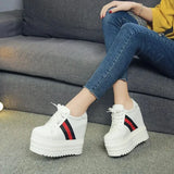 spring new simple comfortable flat single shoes within increased fashion casual shoes Korean muffin bottom women's