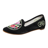 Breakj Shoes Single Shoes Bright Silk Cloth Dance Shoes Cheongsam Shoes Ancient Style Mother Shoes Embroidered Cloth Shoes Women's