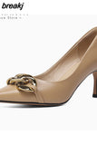 Size 33-40 Women Pumps Real Leather Sexy Thin High Heels Shoes For Woman 2023 Spring Party Office Lady Daily
