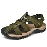 Men Sandals Genuine Leather 2023 Summer Outdoor Men Beach Sandals Big Sizes 38-48 Fashion Sandals Slippers Man