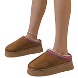 Autumn And Winter New Snow Boots Women's Short Tube Thick Soles With Plush To Keep Warm And Leisure With Large Size Cotton