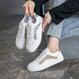 Breakj New Sleet Small White Shoes Women Thick Sole Lace Single Shoes Fashion Casual Board