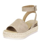Breakj Women's Shoes Thick-Soled Women's Sandals Buckle With Slope Hemp Rope Light Soles High-Heeled Sandals