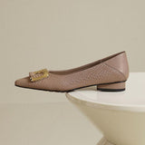 Light Tip Thick Heel Single Shoes Women 202 Autumn New Super Temperament Square Low-Heeled Commuter Work