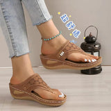 Breakj Cool Slippers Women 2025 Summer New Large-Size Hollow Metal Thick Bottom Cold Slippers