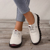 Retro Sewing Sneakers for Women Shoes Non-slip Loafers Fashion Lace Up Casual Shoes Female soft Mom Shoe Zapatillas
