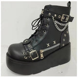 Breakj Rider Original Martin Boots Spice Girls Thick Bottom Round Head Cool Short Boots Buckle Buckle Tie Martin