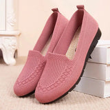 Women's Loafers Casual Flat Shoes Slip-On Low Heels Durable Retro Loafers Round Head Femme Footwear Mesh Soft Ladies