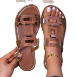 Breakj Buckle Flat Bottom Slipper Women's New Toe Beach Cold