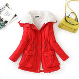New Winter Parkas Women Slim Cotton Coat Thickness Overcoat Medium-long Plus Size Casual Overcoat Wadded Snow