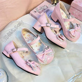 Breakj Wind Soft Bottom Mary Jane Leather Shoes 2025 New Word-Button Round Head Sweet Cute Lo