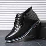 Breakj Middle Top Casual Men's Shoes Round Head Front Strap Men's Tooling Shoes Fashion Plus Size Shoes 46