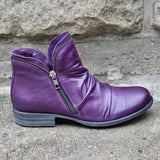 Breakj Women's Boots In Autumn And Winter 2023 Low-Heeling Double-Linked Martin Boots Large-Size Casual Ladies Short
