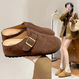 Breakj Shoes Baotou Half Slippers Women's Spring 2025 New Leisure Fashion Trend With Thick Soles Half Drag Women's