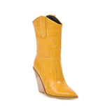 Breakj Ankle Boots Fish Scale Pointed