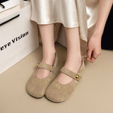 Breakj And Cute Girl Wind With Mary Treasure Shoes Summer New Daily Frosted Round Head Shallow Mouth Single