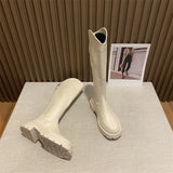Breakj Chelsea Boots Long Barrel Knight Boots 2025 New Martin Boots Autumn Winter Women's Shoes High-Heeled Long