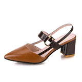 Breakj Spring And Summer New Single-Shoe Women's Sharp Head Thick-Heeled Women's Shoes Heeled High Heels Hollow Women's
