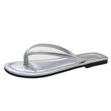 Flip-Flops Boots Female Summer Outside Wear Fashion 2024 Flat Clip Toe Web Celebrity Sandals Sandals Beach