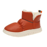Leather Waterproof Snow Boots for Women 2023 Winter Non Slip Thick Plush Ankle Boots Woman Soft Sole Warm Cotton Padded