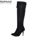 Classic dropship large sizes 47 thin high heels Women's Shoes Woman 2023 sexy party women knee-high boots