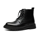 Breakj Fall Winter Side Zip Martin Shoe Fall British Black Platform Short Boots