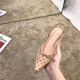 Breakj Wave Dots Single-Shoe Temperament Pointed Bow High Heel High Heel Shoes Can Not Be Breathable Korean Version Of New Women's