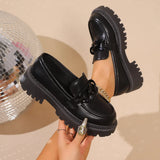 Breakj Lefford Shoes Women's 2025 New Spring And Summer Women's Shoes Thick-Soled Shoes Spring And Autumn English Small Leather