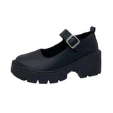 Breakj Women's 2025 New Mary Jane Women's Shoes Thick Heel Thick-Soled JK Uniform Single-Shoe High-Heeled Women's Retro English