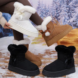 Breakj Velvet Thick Snow Boots One Foot Pedal 2025 New Thick-Soled Fur Mouth Warm Large Cotton