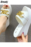 Sandals Women Summer Elegant High Platform Slippers Women Sandalias Mujer Solid High Heels Sandals 2023 Wedge