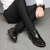 Breakj 2024 New Men's Business Shoes Men's Shoes Classic Round Head Belt Size Leather Shoes