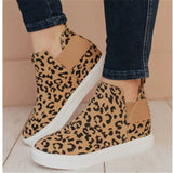 Women's Shoes 2023 Trendy Leopard Non Slip Lazy Shoes Plus Size Flats Women Elastic Band Casual Shoes Loafers Zapatos De