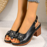 Breakj Flowers High-Hees Cool Slippers Women 2025 Summer New Fashion Casual Cold Slippers
