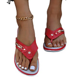 Breakj New Metal Buckle Beach Slippers Women's Casual Sandals
