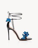 Breakj Butterfly 2025 New Butterfly Cross-Tie With Fine Heel Sandals Female Fish Mouth Open-Slip