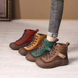 Women Vulcanized Shoes Autumn Women's High Top Sneakers Winter Lace-up Round Toe Casual Thick Sole Non-slip Women's