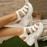 Breakj Summer New Mother Sandals Thick Soles Roman Shoes Ultra-Soft Soft Sole Wear Resistance Anti-Slip Women's