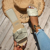 Breakj Large-Size Slippers Women 2025 New Flat-Soled Sandals Trend One-字字 Color