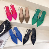 2023 New Pointed Thin Heel Single Heel After Empty Head Sandal Muller