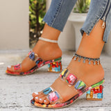Breakj Drill Thick And Floral Type High Hed Cold Slippers Women Coarse And Large