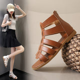 Women's Sandals Summer Elegant Woman Shoes with Low Heels Flats Casual Gladiator White Fish Toe with Free Shipping Best