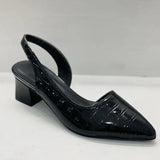 Breakj New Summer Vintage Large Size Pointed Commute Sexy With Baotou Sandals Female Plaid Thick Heel