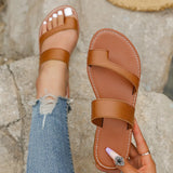 Women Minimalist Thong Sandals 2024 New Fashion Flat Sandals Summer Outdoor Beach Vacation Leisure Woman