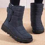 Boots 2021 New Winter Boots With Platform Shoes Snow Botas De Mujer Waterproof Low Heels Ankle Boots Female Women