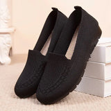 Women's Loafers Casual Flat Shoes Slip-On Low Heels Durable Retro Loafers Round Head Femme Footwear Mesh Soft Ladies