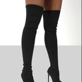 Paisley Women Boots Fashion Paisley Pointy Toe Punk High Thin Heels Sock Boots Over The Knee Boots Autumn Botas De