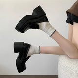 Breakj Out-Of-Home Temperament Thousands Of Gold Wind And Happy Shoes 2025 Women's New French Round Head Casual Mary Treasure Shoes