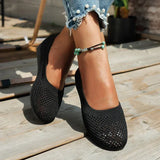 Women's Flats Shoes Spring and Autumn New Fashion Round Toe Shallow Shoes Comfortable Breathable Mesh Casual Barefoot