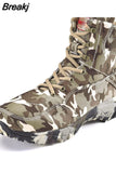 Army Men Boots Winter Lace Up Waterproof Outdoor Shoes Breathable Canvas Camouflage Tactical Combat Desert Ankle